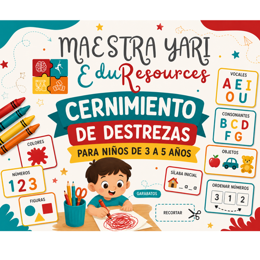 Cernimiento de Destrezas para Niños de 3 a 5 años